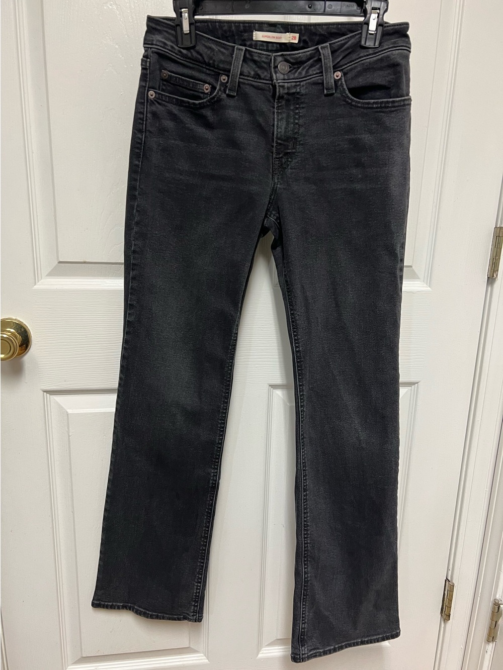 Levi’s Women’s Black Super Low Boot Jeans